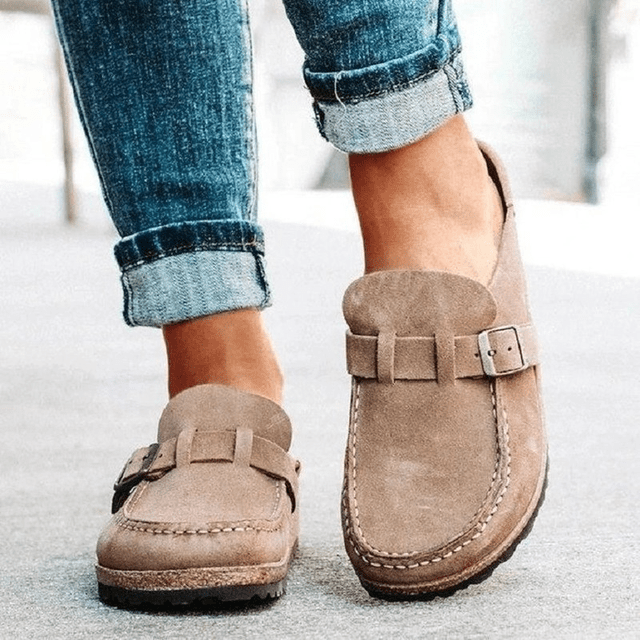 Orthopedic Slip-On Mules | Beige | Comfort shoes