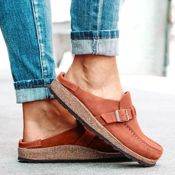 Orthopedic Slip-On Mules | Beige | Comfort shoes