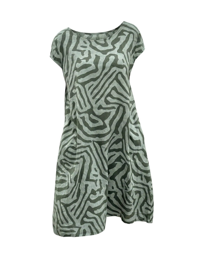 Robe trapèze légère en lin mélangé pour femme, idéale au quotidien