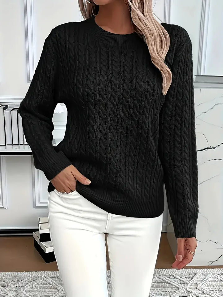 Pull en tricot torsadé Cozy pour femmes