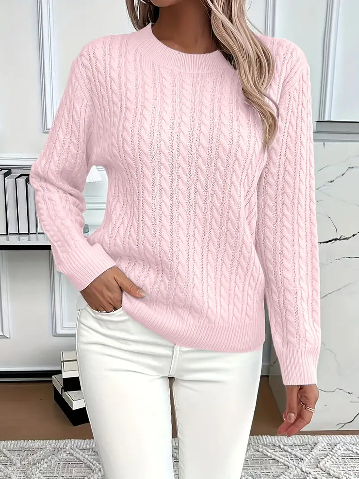 Pull en tricot torsadé Cozy pour femmes