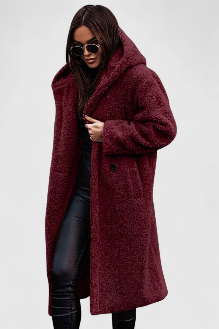 Comodo cappotto lungo da donna per l'inverno