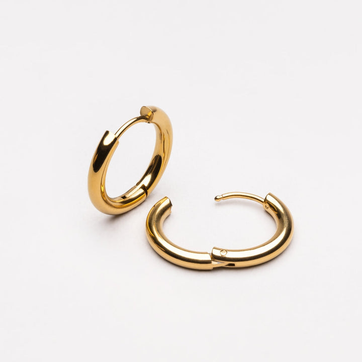 Women Earrings Classic 18K Gold Plated Stainless Steel Waterproof