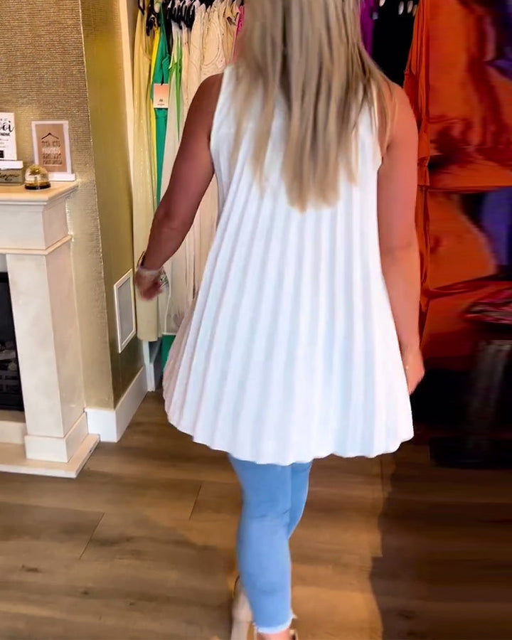 Women’s Sleeveless High-Low Flowy Blouse