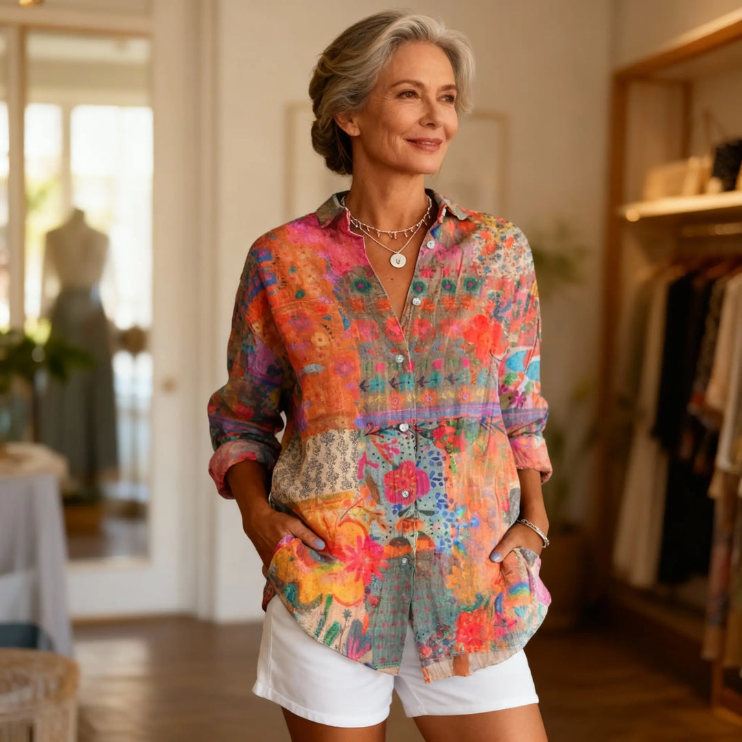 Klassisk bomuldsskjorte med knapper til mænd Let, åndbart, tidløst design