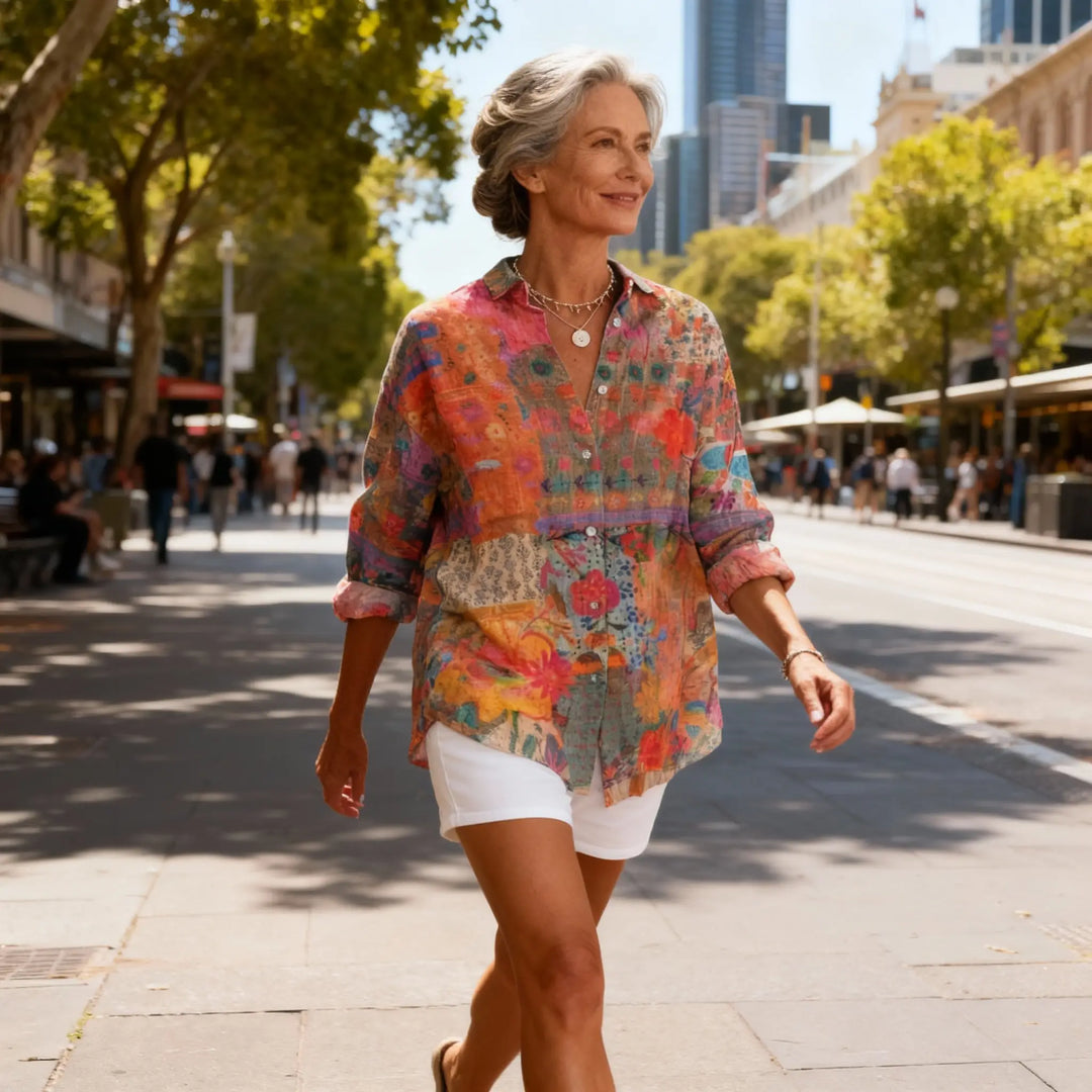 Klassisk bomuldsskjorte med knapper til mænd Let, åndbart, tidløst design