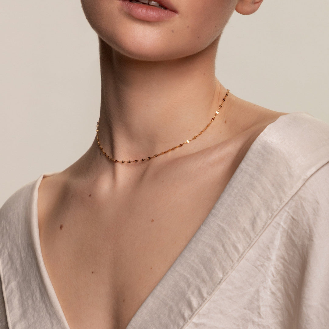 Choker Necklace Women Stainless Steel Adjustable Waterproof