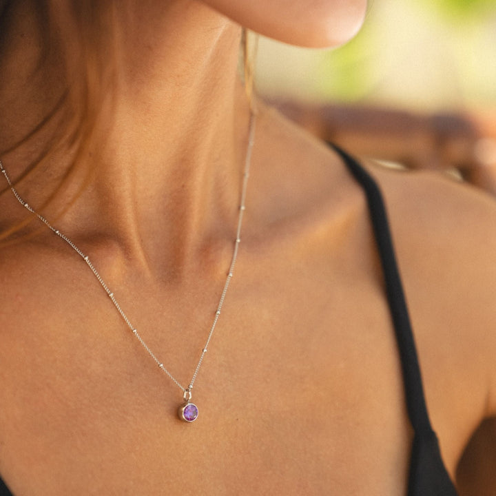 Birthstone Necklace  Personalized Jewelry for Women Stainless Steel