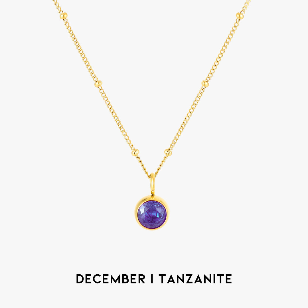 Birthstone Necklace  Personalized Jewelry for Women Stainless Steel