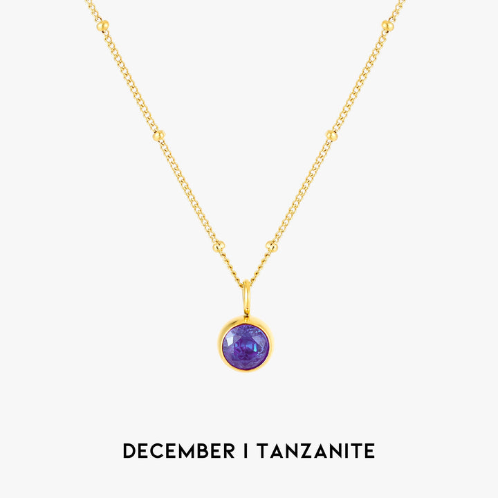 Birthstone Necklace  Personalized Jewelry for Women Stainless Steel