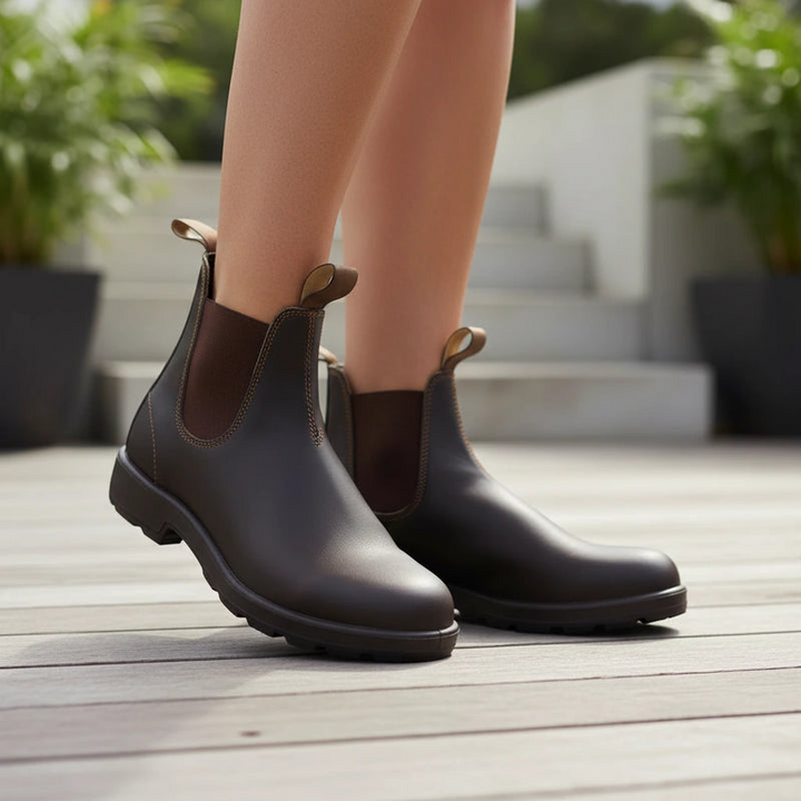 Women’s Chelsea Slip-On Boots with Elastic Side Panels