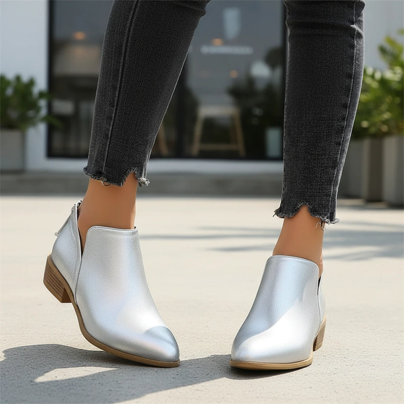 Women’s Comfortable Low-Heel Ankle Boots for Everyday Wear