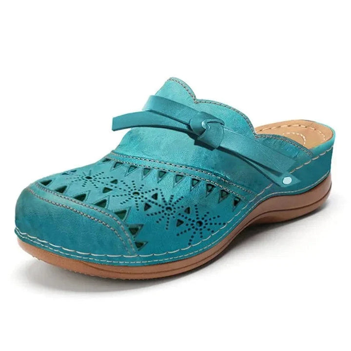 Bloomwalk Clogs Leather Women's Soft Cushioned Slip-On