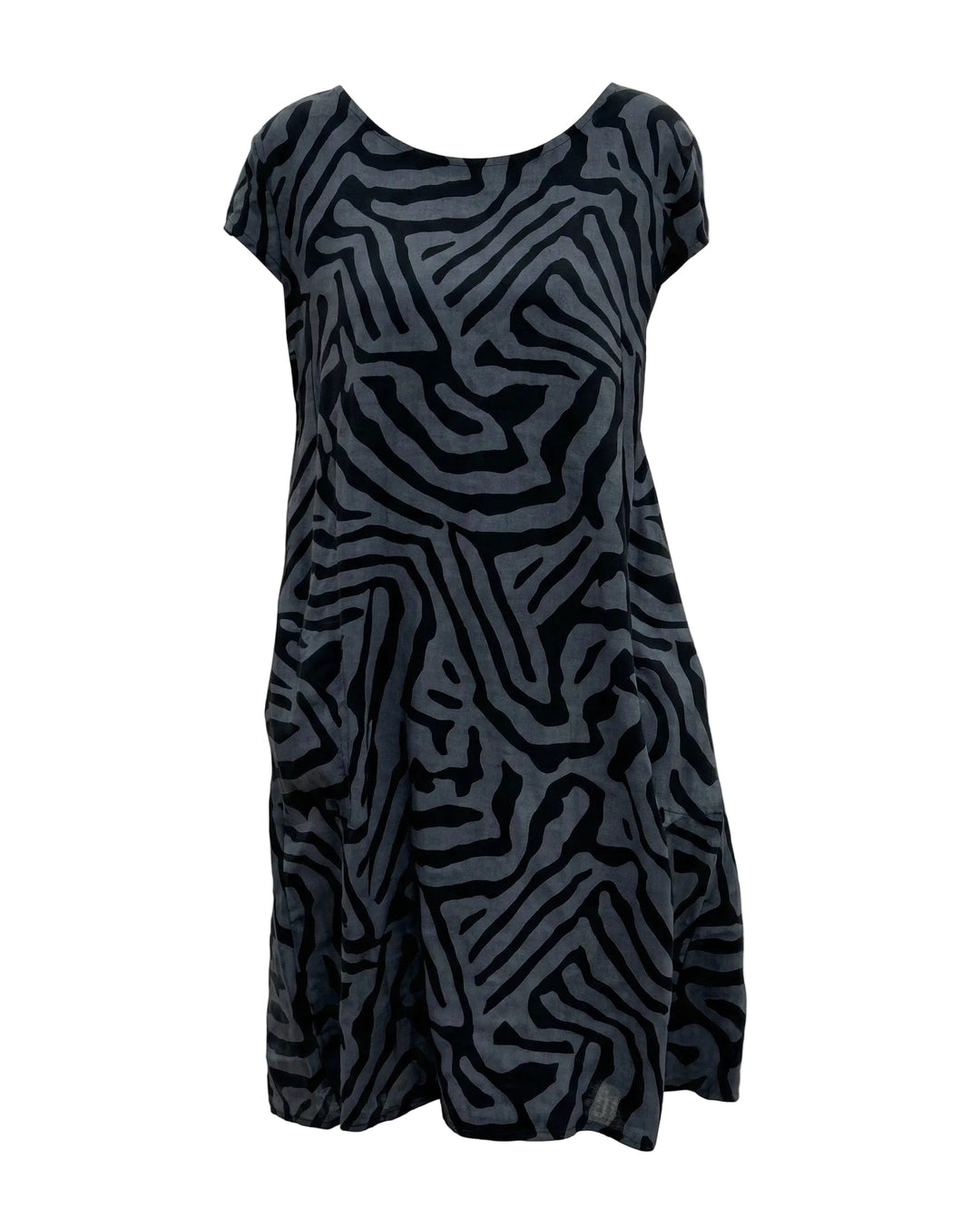 Robe trapèze légère en lin mélangé pour femme, idéale au quotidien