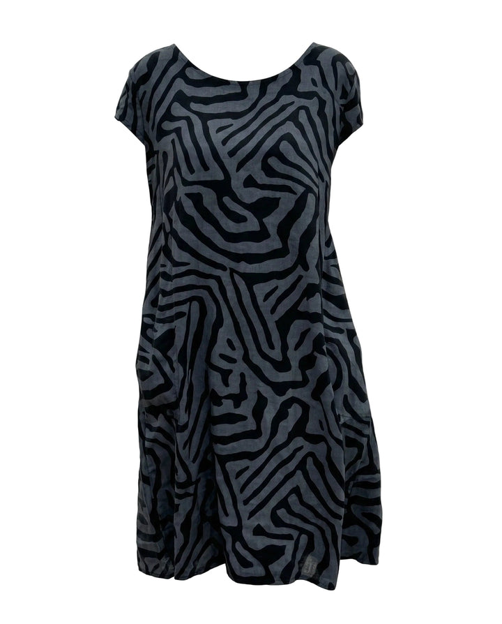 Robe trapèze légère en lin mélangé pour femme, idéale au quotidien