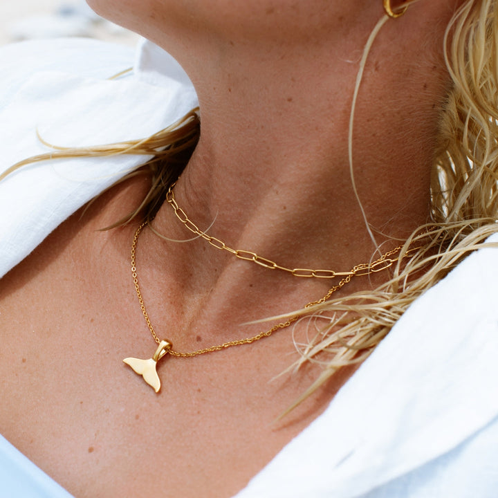 Cozumel Paperclip Choker Women’s Necklace  Adjustable Waterproof Hypoallergenic