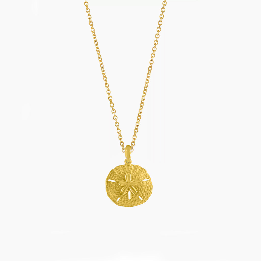 Sand Dollar Necklace Women Sterling Silver Adjustable Chain