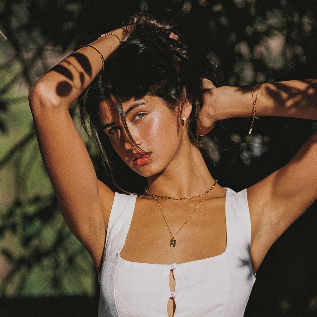 Starlight Necklace Women Zirconia Stone, Waterproof, Hypoallergenic