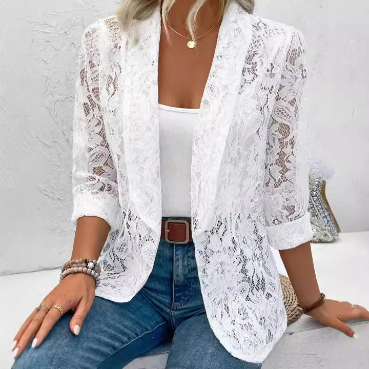 Women’s Lightweight Elegant Lace Blazer Jacket