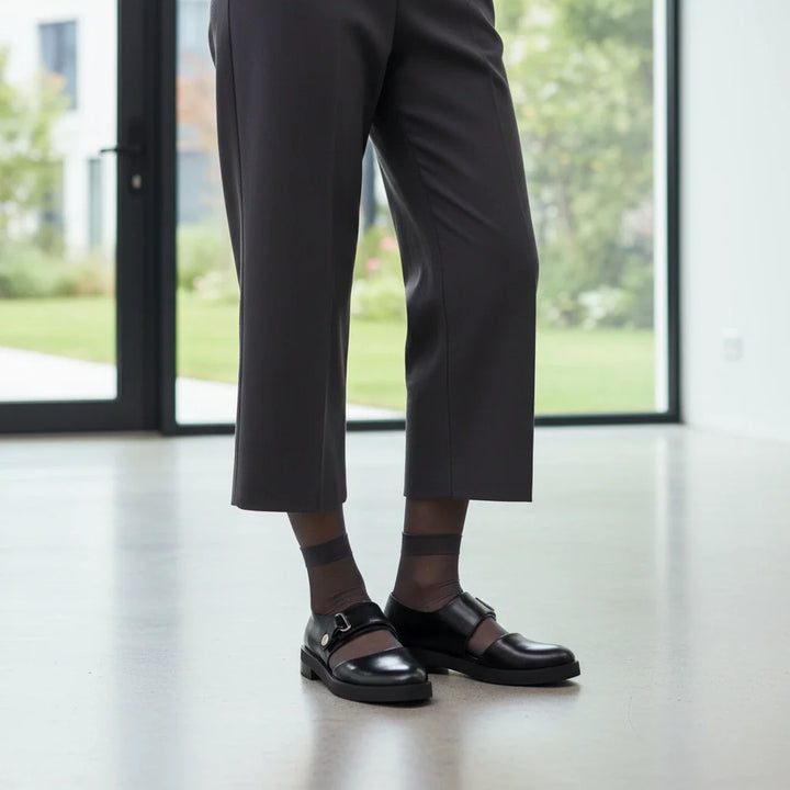 Chaussures plates pour femmes avec bride à boucle pour un confort quotidien