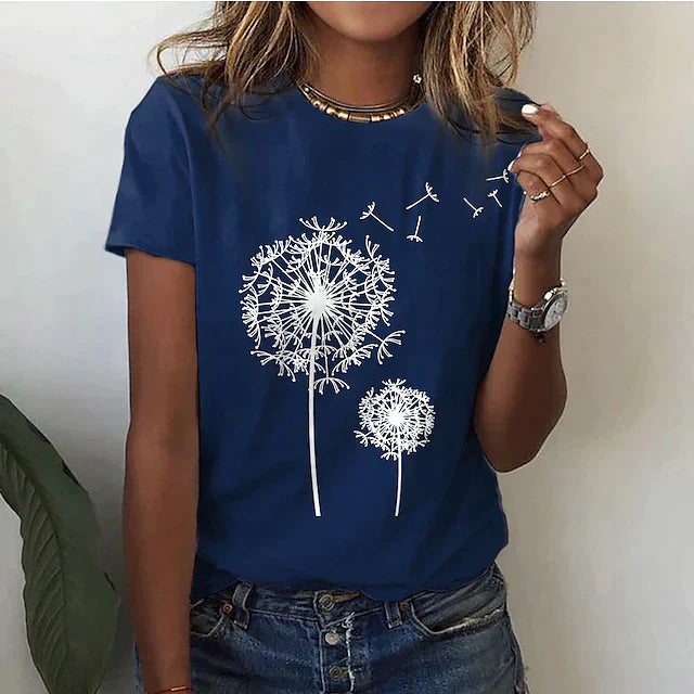 Graphic Print T-Shirt for Women | Soft Cotton, Casual Fit, Breathable & Comfortable