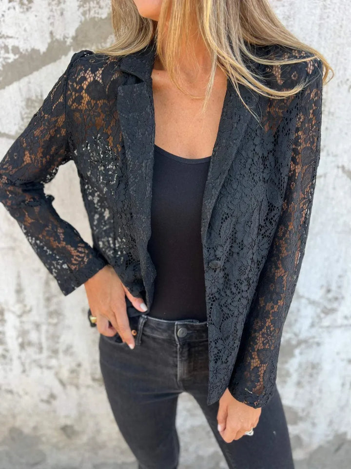 Women’s Lightweight Elegant Lace Blazer Jacket