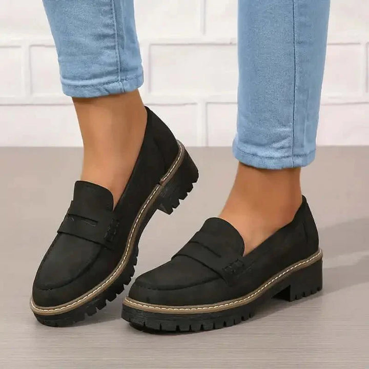 Mocassins épais pour femmes | Beige | Confort optimal grâce à leur semelle moelleuse