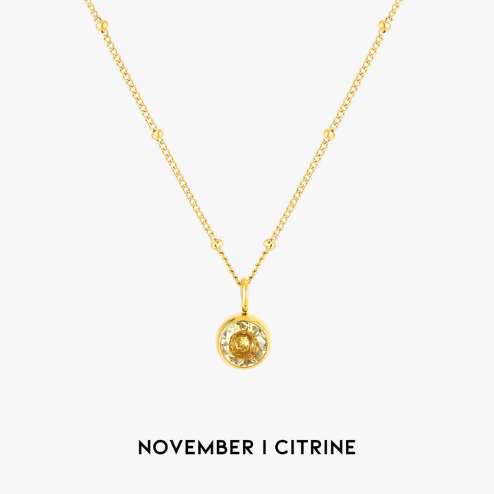 Birthstone Necklace  Personalized Jewelry for Women Stainless Steel