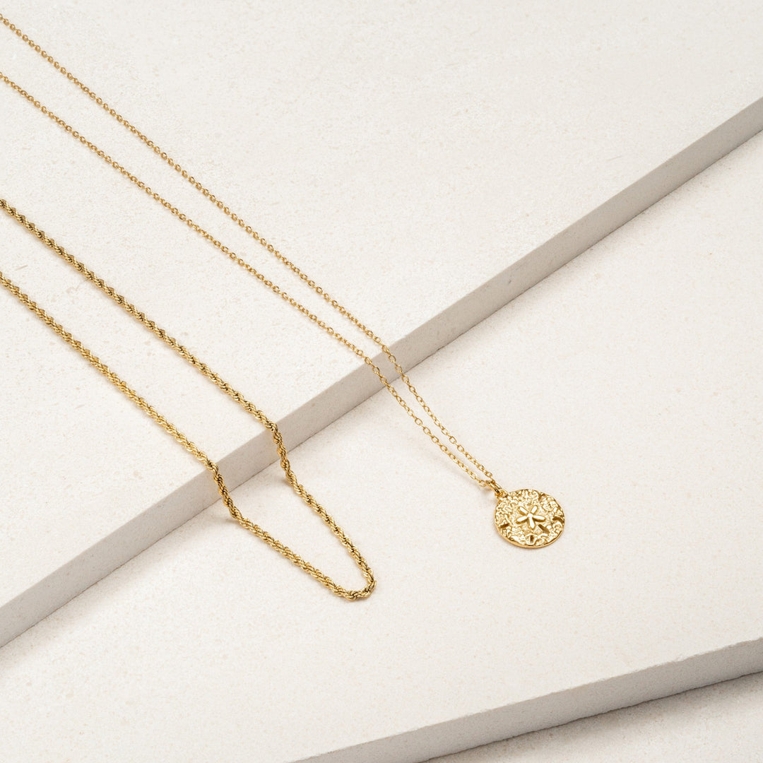 Sand Dollar Necklace Women Sterling Silver Adjustable Chain