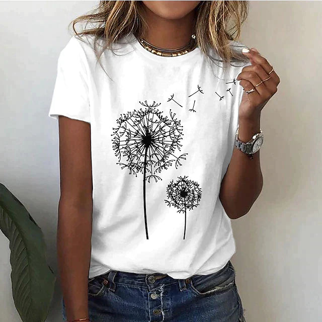 Graphic Print T-Shirt for Women | Soft Cotton, Casual Fit, Breathable & Comfortable