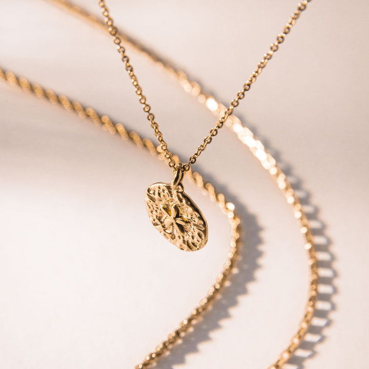 Sand Dollar Necklace Women Sterling Silver Adjustable Chain