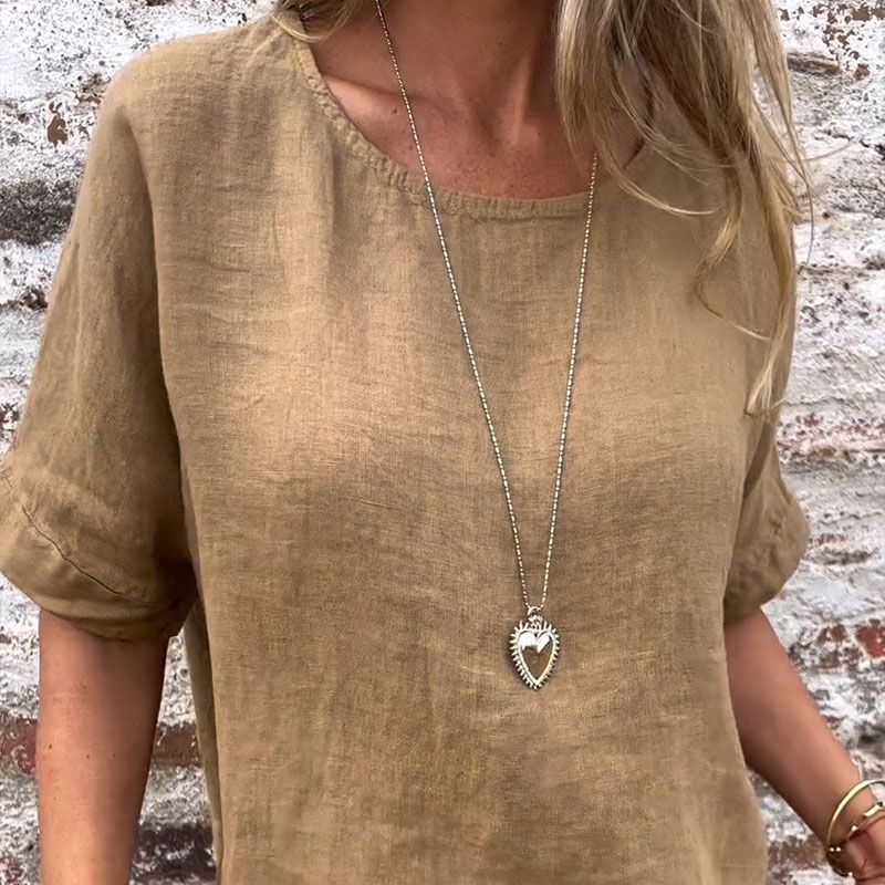 Women's Casual Breathable Cotton Linen Blouse