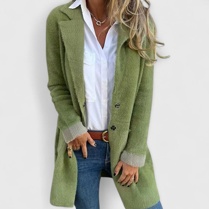Women's Flattering Mid-Length Knit Blazer