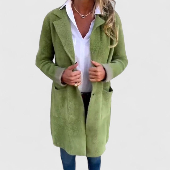 Women's Flattering Mid-Length Knit Blazer