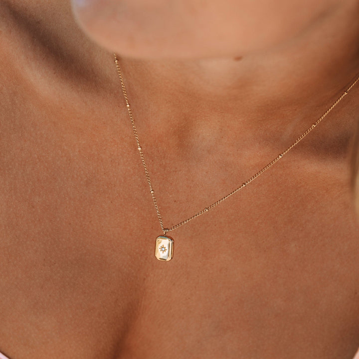 Starlight Necklace Women Zirconia Stone, Waterproof, Hypoallergenic