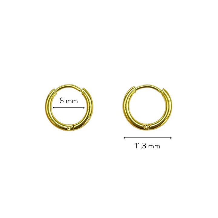 Women Tiny Huggie Earrings 18k Gold Stainless Steel Waterproof