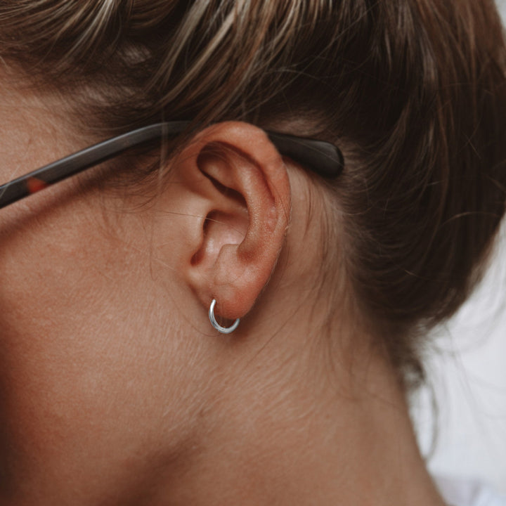 Women Tiny Huggie Earrings 18k Gold Stainless Steel Waterproof