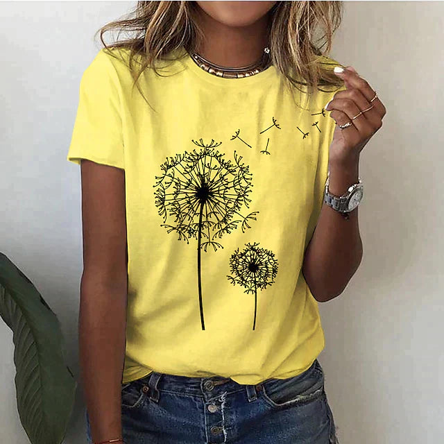 Graphic Print T-Shirt for Women | Soft Cotton, Casual Fit, Breathable & Comfortable