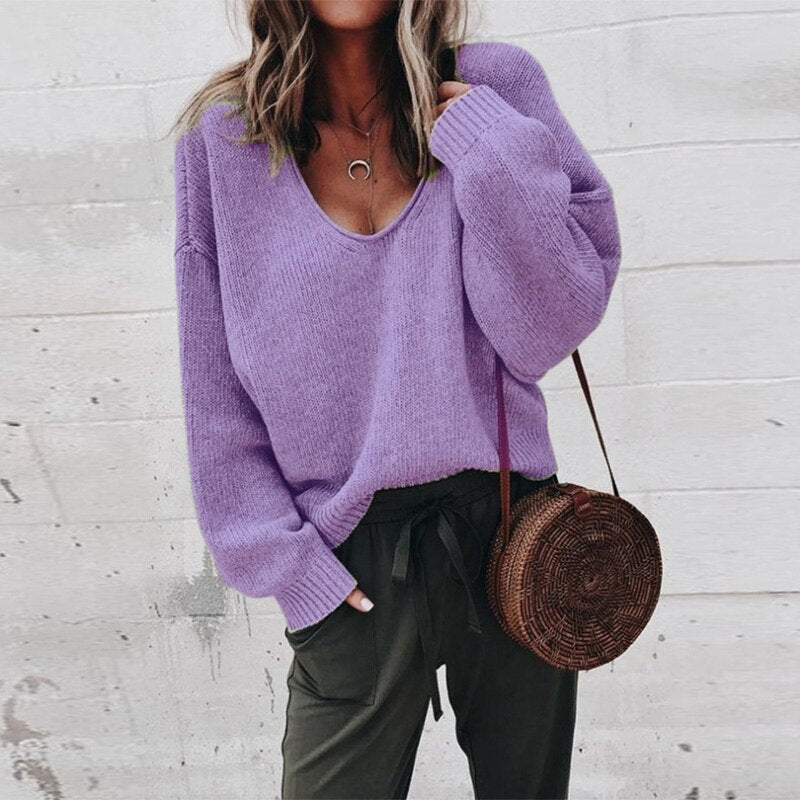 Women's Ultra-Soft Relaxed Fit Knit Sweater